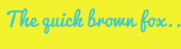 Image with Font Color 43CBC7 and Background Color F2F22E